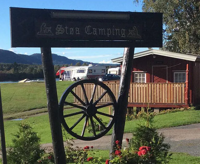Skilt med Støa Camping