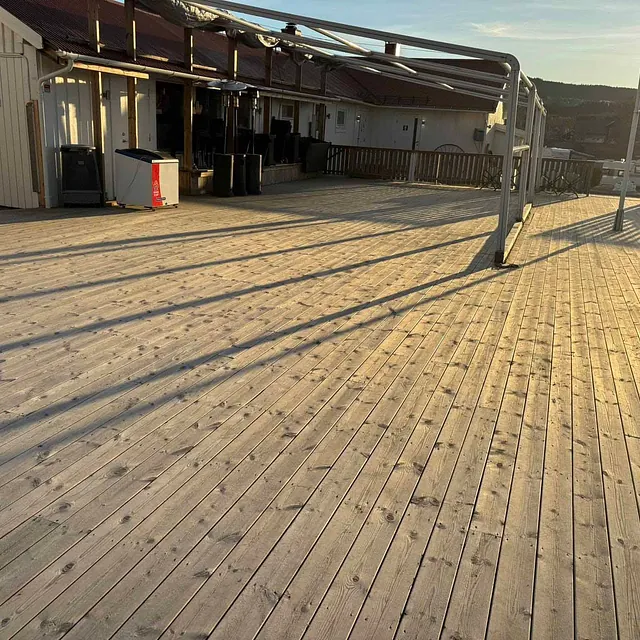 Terrasse på Støa Camping