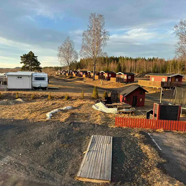 Hytteområde på Støa Camping